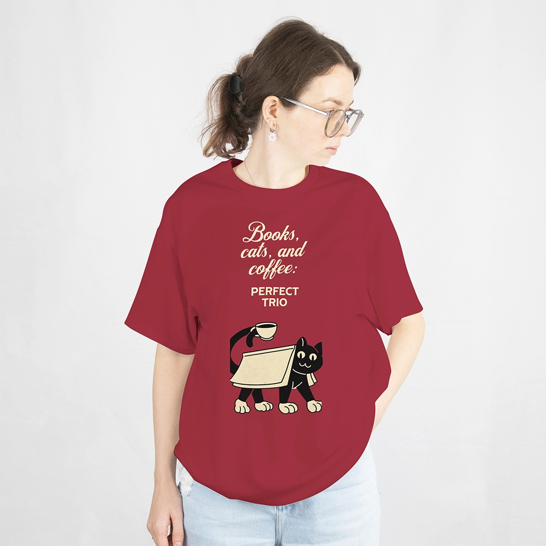 تيشرت قطة خمري شخصي