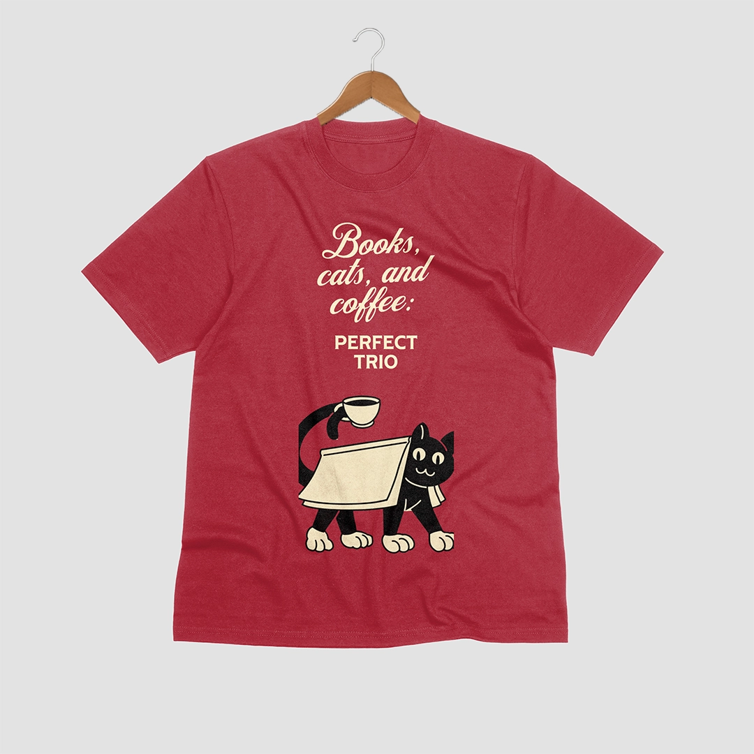 تيشرت قطة خمري