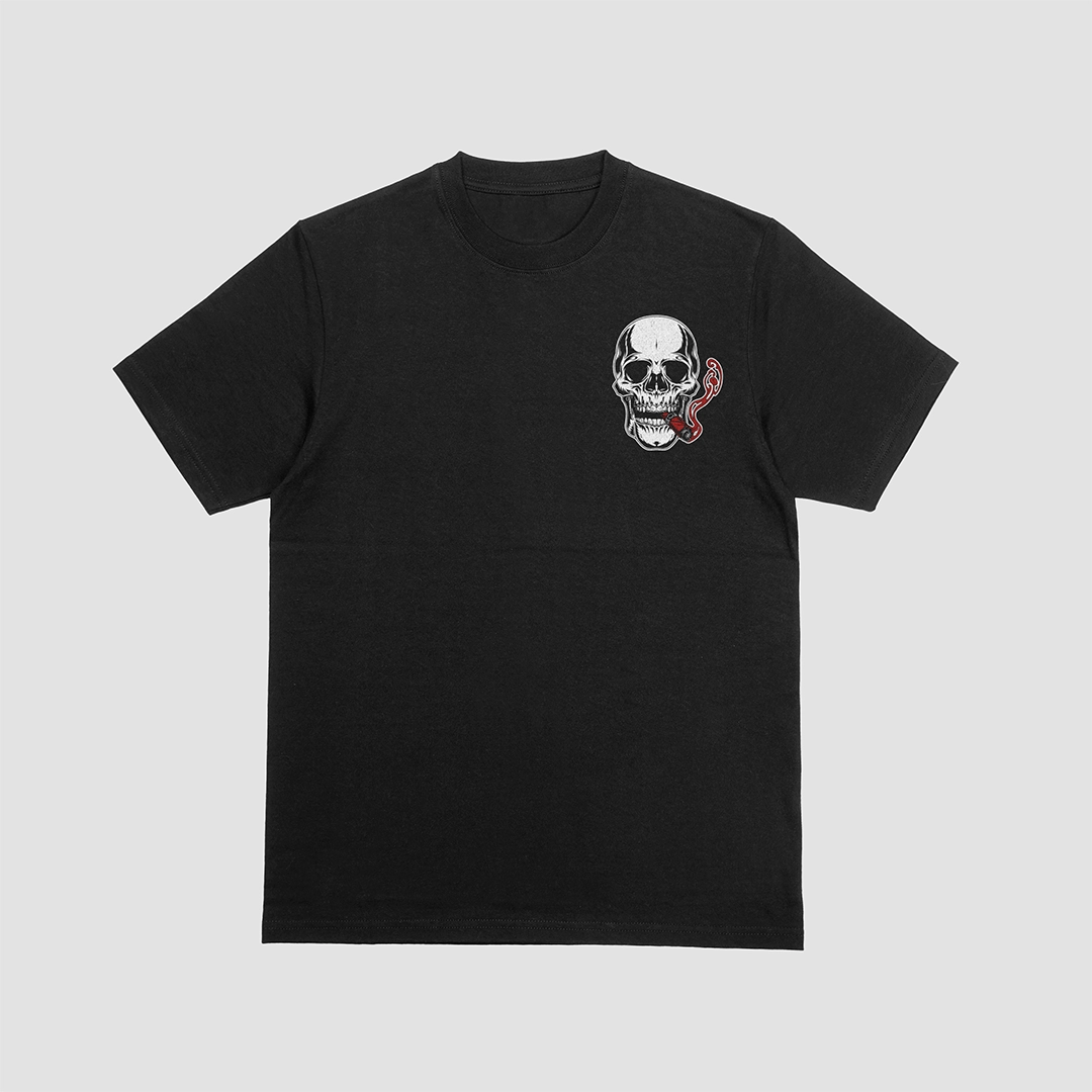 كنزة جمجمة راكب المتور