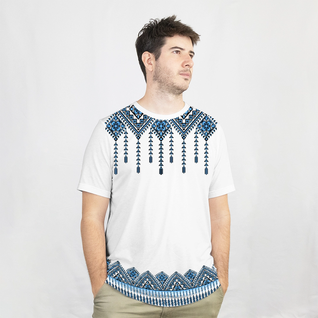 تيشرت زخارف ابيض ا